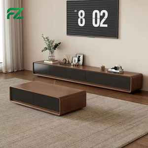 Mueble de <span class=keywords><strong>TV</strong></span> Moderno y Personalizable para Sala de Estar, con Múltiples Cajones, Estructura de Aluminio con Aspecto de Madera, para Televisores de 65+ Pulgadas - Product Image 5