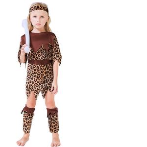 عرض ساخن: زي تنكري للأطفال لعيد الهالوين على شكل رجل أفريقي بري، زي أداء للأطفال على شكل قبائل هندية - Product Image 6