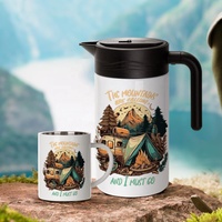 Carafe à café personnalisée en sublimation, 50 oz, en acier inoxydable, thermos, bouilloire isolante, carafe à thé, flacons sous vide