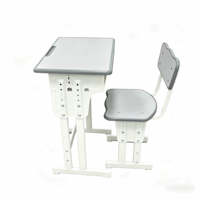 Ensembles de bureau et chaise pour étudiants en métal modernes et abordables, avec hauteur réglable, écologiques et ergonomiques pour les salles de classe des écoles primaires