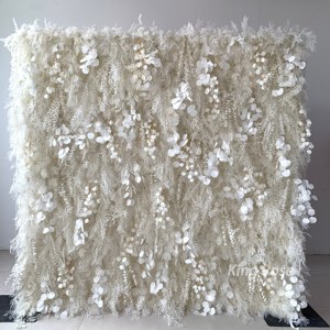 Nuova parete di fiori di festa artificiale 5d sfondo <span class=keywords><strong>bianco</strong></span> seta <span class=keywords><strong>rosa</strong></span> <span class=keywords><strong>e</strong></span> fiori di ortensie da parete 8x8 piedi fiore decorazione della parete - Product Image 5