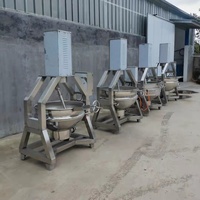 Planetaire Roeren Koekenpan Notensaus Automatische Draaiende Commerciële Schraapbodem Roeren Saus Jas Ketelmachine