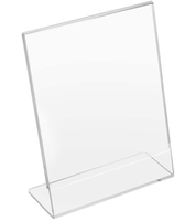 Porte-affiche en acrylique incliné 4x6 pouces, cadres photo verticaux transparents, porte-documents de bureau présentoir en papier