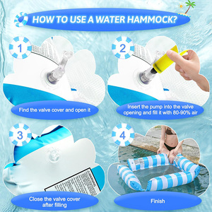 Hamaca flotante inflable de PVC de cuatro tubos de gran tamaño, tumbona flotante de agua para piscina, instalación de entretenimiento flotante - Product Image 2