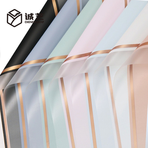 Papier artisanal floral imperméable à l'eau, <span class=keywords><strong>bord</strong></span> doré, impression à chaud, double face, pâte mixte, matière vierge, couleur personnalisée, logo personnalisé - Product Image 1