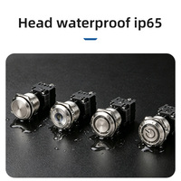 Bouton-poussoir métallique 19/22mm, 5A 250V, momentané/verrouillable, 3NO3NC, IP65 lumineux, contrôle multi-appareils