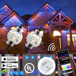 200ft 300ft 400ft RGBW app điều khiển LED IP68 giáng sinh trang trí 24V điểm đèn PC cơ thể kỳ nghỉ sử dụng 150ft - Product Image 1