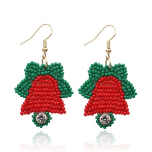 Boucles d'oreilles de Noël en perles de rocaille assorties à la mode - Product Image 3
