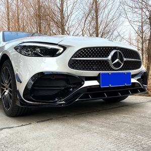 Amp-Z Mercedes-Benz C-Class W206 Front Lip Splitter Air Intake Body Kit Piano Black 2022+ AMG - Product Image 3