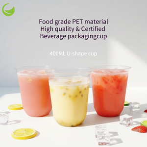 Gobelets jetables en <span class=keywords><strong>PET</strong></span> de qualité alimentaire pour thé au lait et boissons froides avec couvercles et pailles – Gobelets en plastique pratiques à fond rond en U pour personnalisation - Product Image 3