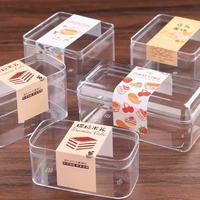 Boîte à Tiramisu Transparente en PS/PET Rigide de 5 mm d'Épaisseur, Contenant en Plastique Acrylique Transparent pour Tiramisu, Boîte à Gâteau Claire pour Aliments et Desserts Gélifiés