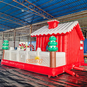 Château <span class=keywords><strong>gonflable</strong></span> de Noël pour fêtes en plein air, décoration de vacances, toboggan <span class=keywords><strong>gonflable</strong></span> bonhomme de neige à louer pour enfants - Product Image 3