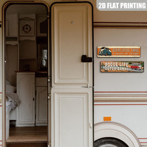 Pancarte en métal « Every Little Thing Is Gonna Be <span class=keywords><strong>Alright</strong></span> » style rétro Van Life, décoration murale pour camping-car, jardin ou patio - Product Image 5