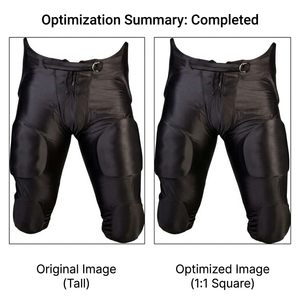 Maillot de football américain intégré avec protections pour adultes, pantalon de jeu de compression solide 180g - Product Image 1
