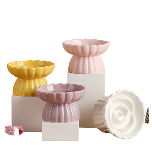 Pé alto Cerâmica Pet Bowl Slow Food Bowl com Vômito Proteção para Cães e Gatos Espinha Elevada <span class=keywords><strong>Cat</strong></span> Food Bowl - Product Image 2