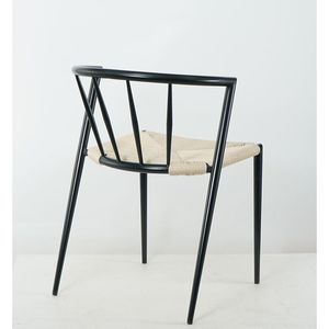Nuovo design vendita calda mobili per la casa moderna sedia da pranzo intrecciata con gamba effetto legno - Product Image 5