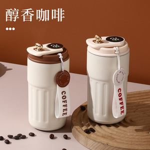 แก้วกาแฟอัจฉริยะ 316 สแตนเลสสตีลความจุขนาดใหญ่พร้อมจอแสดงอุณหภูมิแบบหุ้มฉนวนสำหรับใช้ในสำนักงาน - Product Image 5