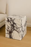 BOTON STONE Meuble sur mesure Socle Salon Luxe Table basse en marbre naturel Calacatta Viola