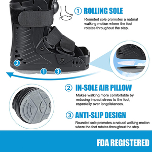 Kangda Air Cam Ankle Walker Boots Inflatable Waker Boots With Air Valves Shock Absorption Walking <strong>Shoes</strong> With Toes Protection - Product Image 4