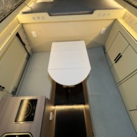 Remorque de camping moderne en alliage d'aluminium léger pour camionnettes, tente de toit, mini-caravane