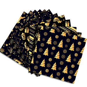 WW035 pola pohon Natal dua sisi DIY kerajinan kertas hitam buku tempel pembuatan kartu latar belakang untuk hadiah dekorasi - Product Image 1