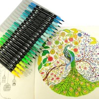 36 stylos à double embout, pointe fine, marqueurs de couleur pour livres de coloriage pour adultes, bullet journal, école, bureau, dessin, croquis