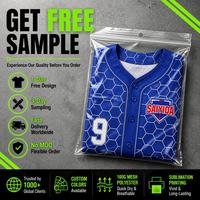 Jersey Baseball Custom Grosir Cetak Heksagonal Cepat Kering Bernapas Kancing Depan Poliester Sublimasi Seragam Tim Atasan