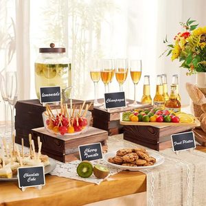 Expositor de madera para comercio transfronterizo, soporte apilable de madera maciza para tartas y postres, estante de almacenamiento para mercancía y accesorios - Product Image 1