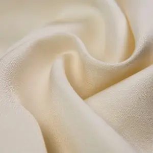 Best selling white heavy silk wool crepe fabric for women dress