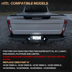 Convertidor de lámpara de matrícula LED blanca para FORD F250 F350 F450 Super Duty XL XLT LARIATKING <span class=keywords><strong>RANCH</strong></span> HC3Z13550 luces traseras de etiqueta NUEVO - Product Image 6