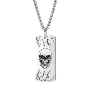 Collier Hip Hop pour Homme en Acier Inoxydable avec Pendentif Tête de Taureau, Style Rétro Punk, Or, Corne de Chèvre Satan, Crâne, <span class=keywords><strong>Symbole</strong></span> Chrétien - Product Image 5