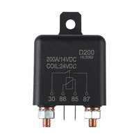 Mini-relais robuste 200A SPST-NO, 12V/24V/48V, connexion à vis en cuivre haute puissance, micro-relais automobile