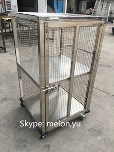 Kit de <span class=keywords><strong>cage</strong></span> de rouleau en métal de sécurité de casier mobile commercial avec la <span class=keywords><strong>cage</strong></span> d'étagères plates d'acier inoxydable - Product Image 3