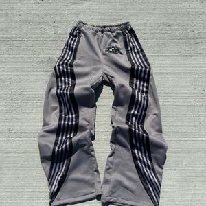 Pantalon cargo pour homme à logo personnalisé, style streetwear, rayé, coupe droite, 100% coton molletonné, épais, respirant, imperméable, taille mi-haute - Product Image 2