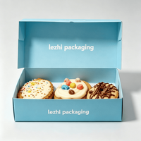 Emballage cadeau de pâtisserie haut de gamme avec logo personnalisé, carton ondulé écologique, boîte en papier pour beignets et biscuits