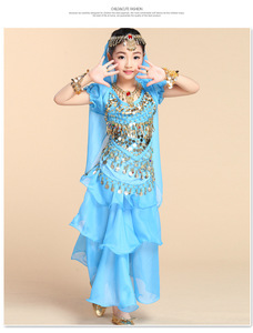 Sıcak satış profesyonel egzotik dans kostümleri kızın oryantal dans <span class=keywords><strong>Bollywood</strong></span> performans kıyafeti - Product Image 5