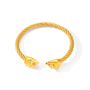 Bracelet en acier inoxydable, plaqué or PVD, design durable et résistant - Product Image 2