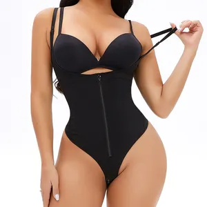 Body Trainer Women sexy shaper Thong Tummy Control Fajas Colombianas Zipper Front Body Shaper