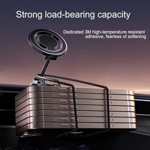 Nouvelle mise à jour : Support de téléphone magnétique pliable en alliage Msafe, rotation à 720°, support de tableau de bord pour voiture, adsorption puissante universelle - Product Image 4