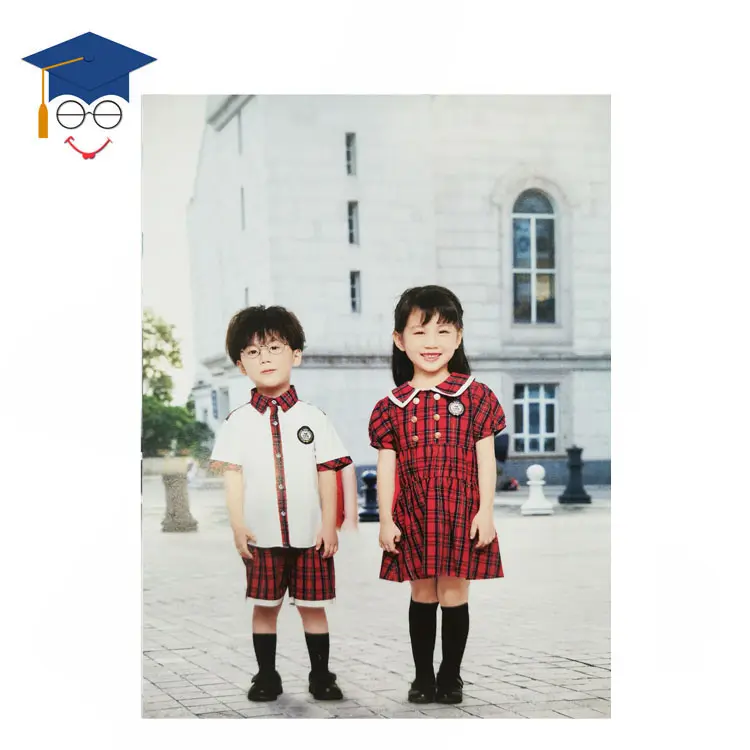 Hot sale student school uniform for boys and girls Skirts and Pants and dresses