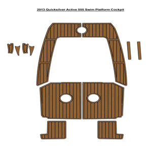 Plancher en teck EVA moderne Quicksilver Active 555 2013, article très vendu sur eBay pour les yachts, utilisation marine, utilisation en extérieur, jardin, brossé - Product Image 3