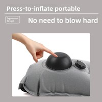 Coussin lombaire gonflable en TPU composite pour avion, oreiller de voyage portable pour longues périodes assises, gonflage rapide par pression