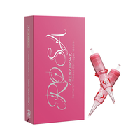 Cartouche d'aiguilles de tatouage permanente Arenahawk Rose en acier inoxydable stérilisé, boîte de 20