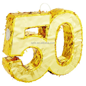 Pignatta in lamina d'oro con numeri da 0 a 9, bomboniera per feste <span class=keywords><strong>di</strong></span> laurea, Diwali, <span class=keywords><strong>Capodanno</strong></span>, decorazioni per bambini, giocattoli per bambini, nuovo design - Product Image 4