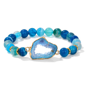 Gelang Batu Agate Kristal 8mm Mentah, Gelang Manik-Manik Merah Subnet Unisex, Gelang Tali Tangan Baru, Gelang Manik-Manik Hadiah - Product Image 4