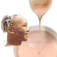Goma de silicona líquida de piel simulada para hacer películas, accesorios de efectos especiales, maquillaje de goma de silicona realista, color de piel real suave