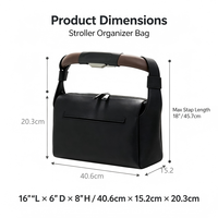 Sac à langer de luxe personnalisé en cuir microfibre vegan de qualité supérieure, sac à main pour maman, organisateur de poussette, sac à langer pour bébé pour femmes