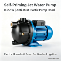 Pompa Jet Booster Motor Listrik Tekanan Tinggi Self-Priming untuk Taman, Bodi Besi Cor, Motor Paduan Aluminium 1 inci OEM