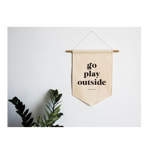 لافتة قماش تسليم سريع رقم MOQ داخلي كامل اللون الزخرفية الرقمية الإعلان مخصص شنقا مثلث قماش القطن راية - Product Image 3