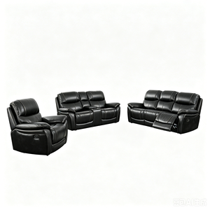 Modern Style Wholesale Recliner <b>Sofa</b> Set In Air Leather <b>For</b> Villa Living Room And Mall With European Sectional Design - Product Image 5